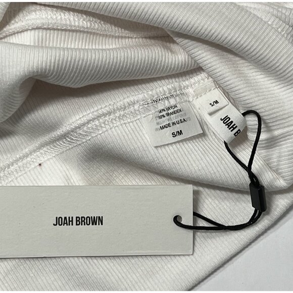 Joah Brown Varsity Tank Bra in White FlexRib - Picture 5 of 5